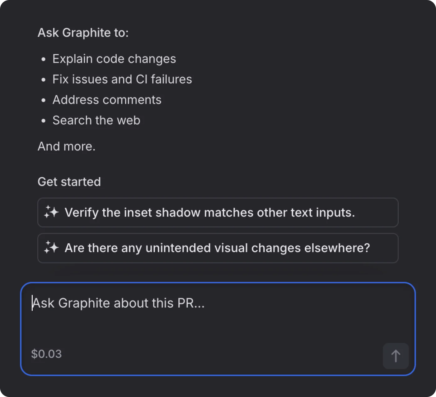 Chat feature interface
